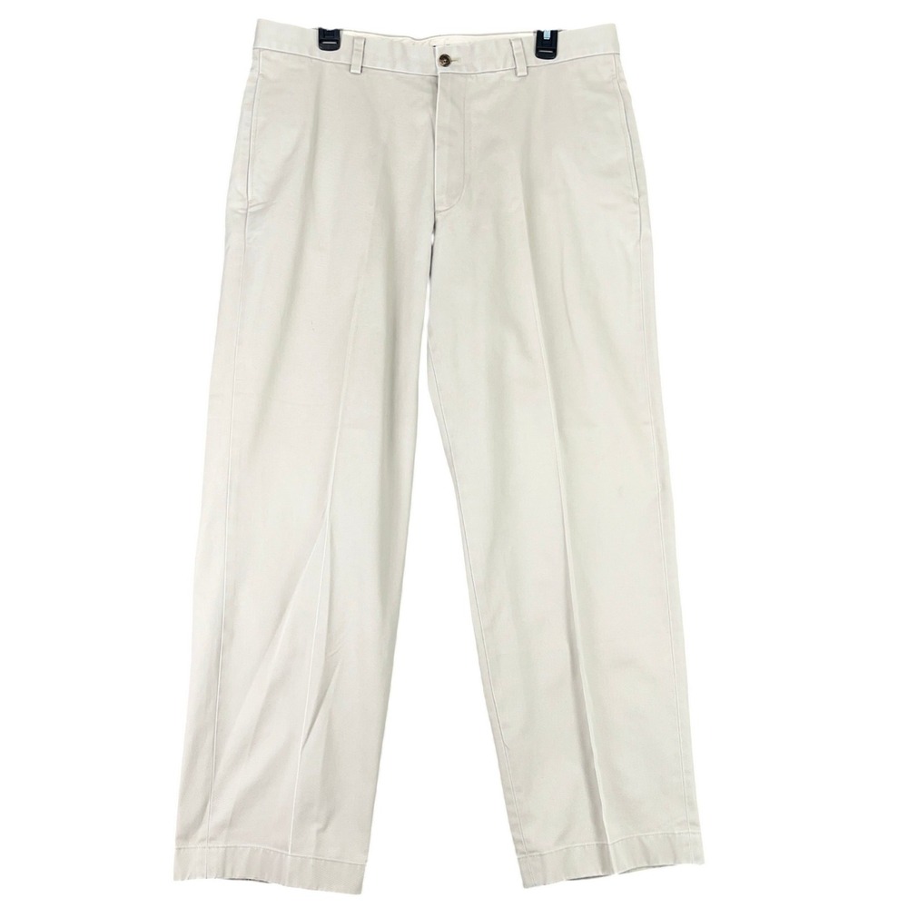 Brooks Brothers Advantage Chino Hudson Pants 36x30 Flat Front Business Casual